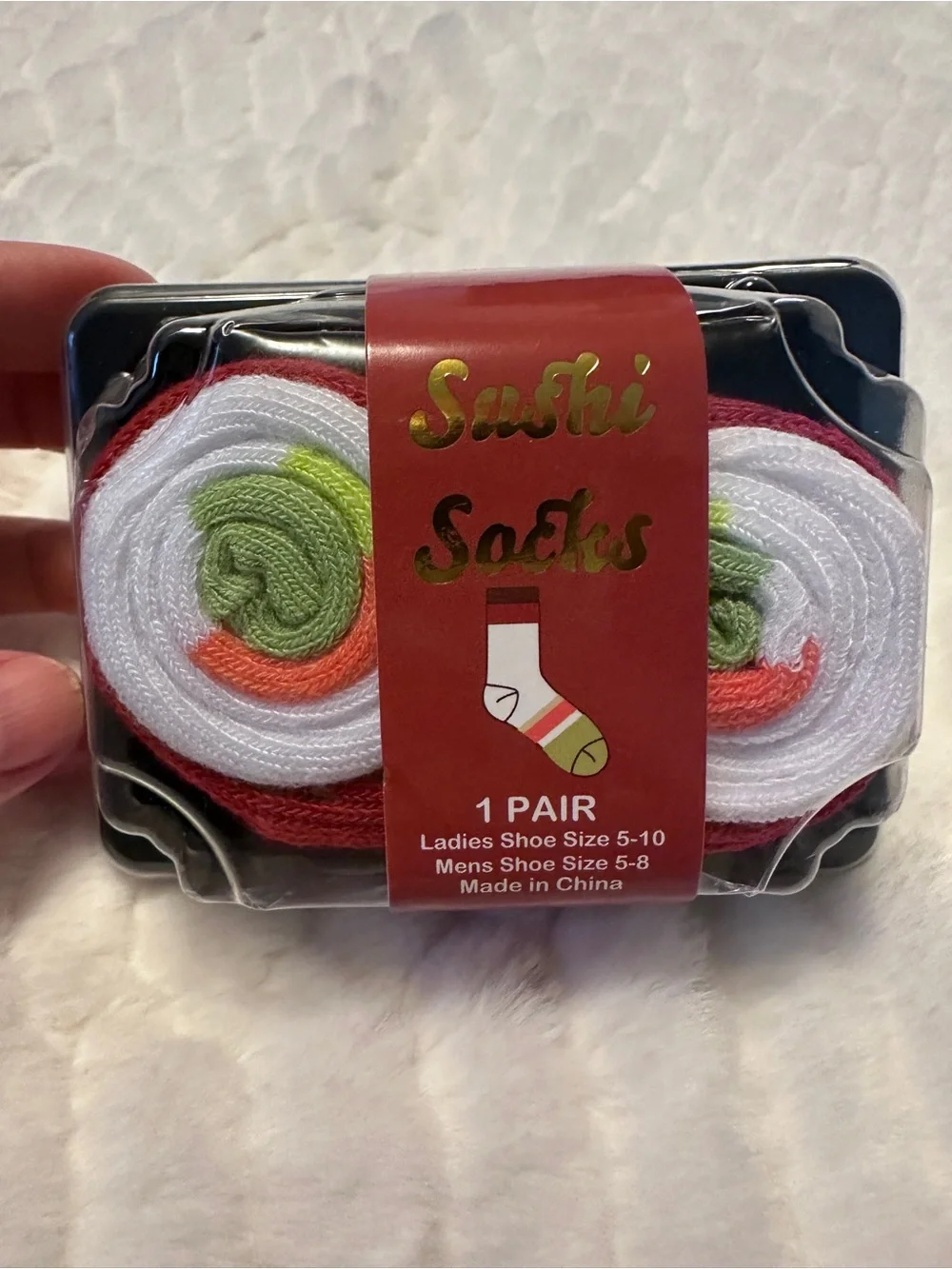 Sushi Novelty Men's/Women’s Crew Socks in gift box